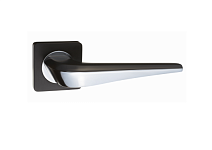 Межкомнатная дверная ручка Renz  Фиоре  425-02  B/CP, черный/хром блестящий